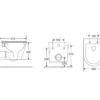 Κρεμαστή λεκάνη WC Τουαλέτας Zina LT 053E-R Rimless 51 cm από Υαλώδη πορσελάνη.
