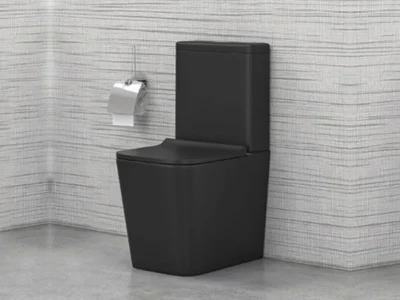 Λεκάνη τουαλέτας Χαμηλής Πίεσης με Καζάνι και Κάλυμμα LT-2175A Rimless Black Matt 60 cm.