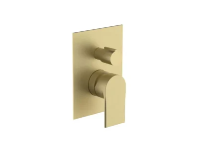 Μίκτης εντοιχισμένου συστήματος ντουζιέρας 2 Εξόδων Teorema Slope 320902 Soft Brass.