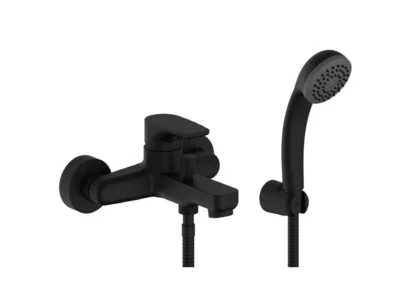 Μπαταρία Λουτρού Επίτοιχη Teorema Bing 637750 Black Matt.