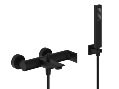 Μπαταρία Λουτρού Επίτοιχη Teorema Slope 6309501 Black Matt.