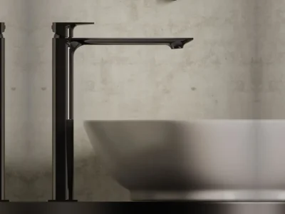 Επικαθήμενη Μπαταρία Νιπτήρα 1 οπής Teorema Slope 240905 Obsidian Bronze.