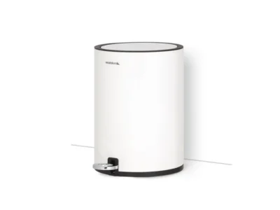 Μεταλλικό χαρτοδοχείο μπάνιου με επιδαπέδια τοποθέτηση Geesa 362412410 White Matt.