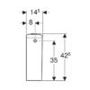 Λεκάνη τουαλέτας Χαμηλής Πίεσης με Καζάνι και Κάλυμμα Geberit Icon 64 cm.