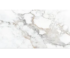 Πορσελανάτα πλακάκια δαπέδου Τεχνογρανίτη Crystallo White 60 x 120 cm.