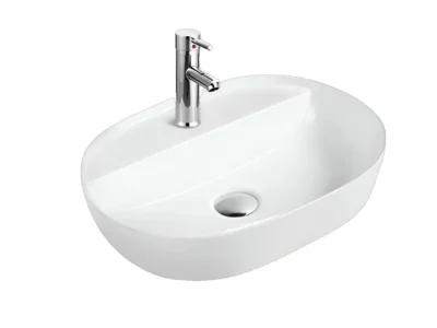 Επιτραπέζιος νιπτήρας μπάνιου Aqua Lux AL-5589 60 x 38 cm White χωρίς υπερχείλιση.