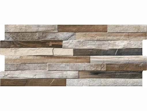 Πλακάκια επένδυσης Wood Mix 20 x 65 cm με Matt ανάγλυφη επιφάνεια.