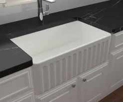 Νεροχύτης κουζίνας Bocchi 1602-300 White Glossy με διάσταση 76 x 46 cm.