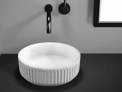 Επιτραπέζιος νιπτήρας μπάνιου Etna-S 33136-301 White Matt 36x36cm.