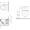 Κρεμαστή λεκάνη WC Serel Smart/26 Rimless 52cm από Υαλώδη πορσελάνη.