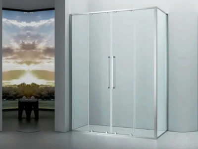 Ορθογώνια καμπίνα ντουζιέρας με Διαφανές κρύσταλλο ασφαλείας Elli Chrome 160x90cm