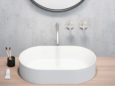 Επιτραπέζιος νιπτήρας μπάνιου Kube-X 9458-300 60x37cm.