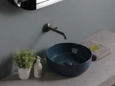 Επιτραπέζιος νιπτήρας μπάνιου Glam Glossy Ocean 1807-600G 39x39cm, χωρίς υπερχείλιση.