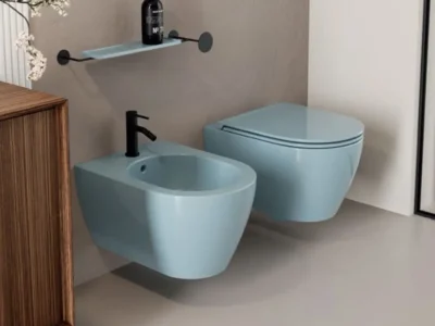 Κρεμαστή λεκάνη WC Τουαλέτας Glam Twist Glossy Air 50 cm από Υαλώδη πορσελάνη.