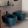Κρεμαστή λεκάνη WC Τουαλέτας Glam Twist Glossy Ocean 50 cm από Υαλώδη πορσελάνη.