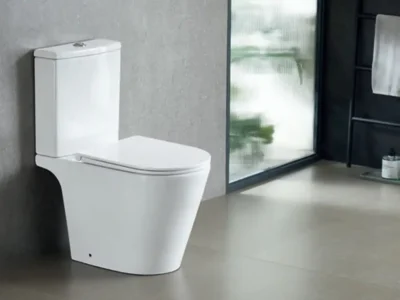 Λεκάνη τουαλέτας με Καζάνι, Κάλυμα και Μηχανισμό Amelia AM12000SC-300 Rimless 59cm.