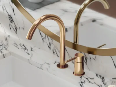 Μπαταρία Νιπτήρα Eurorama Light Gold Brushed R6830-R5309-201.