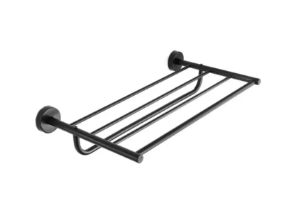 Ραφιέρα πετσετών επιτοίχιας τοποθέτησης Uno Black Matt 962655 60cm.