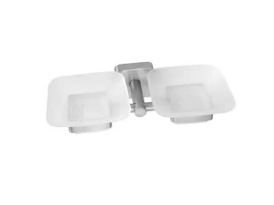 Σαπουνοθήκη Διπλή επιτοίχιας τοποθέτησης Quattro Inox 483399.