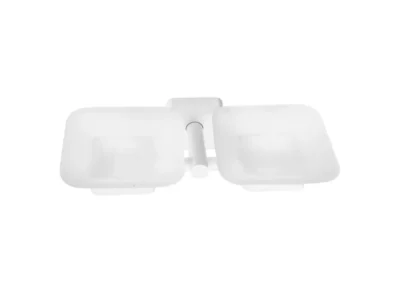 Σαπουνοθήκη διπλή επίτοιχης τοποθέτησης Quattro 483366 White Matt.