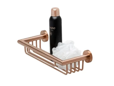 Σπογγοθήκη μπάνιου επιτοίχιας τοποθέτησης Geesa Nemox Rose Gold Brushed 6514-811