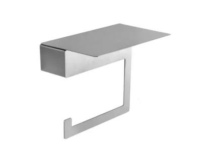 Χαρτοθήκη με Εταζέρα επίτοιχης τοποθέτησης Neo Inox 840399.