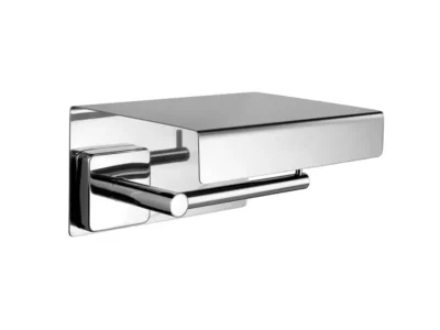 Χαρτοθήκη με Εταζέρα επιτοίχιας τοποθέτησης Quattro 4493 Chrome