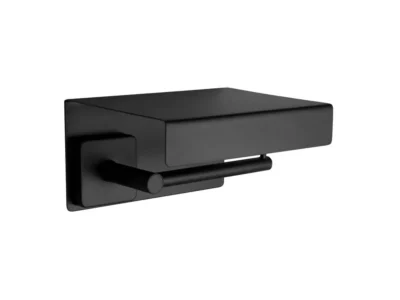 Χαρτοθήκη με Εταζέρα επιτοίχιας τοποθέτησης Quattro 449355 Black Matt