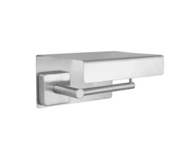 Χαρτοθήκη με Εταζέρα επιτοίχιας τοποθέτησης Quattro Inox 449399.