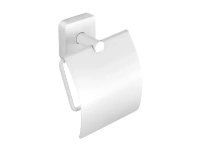 Χαρτοθήκη με κάλυμμα επίτοιχης τοποθέτησης Quattro 440366 White Matt.