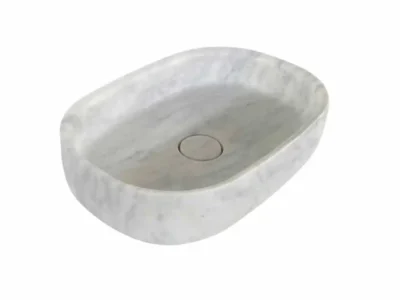 Επιτραπέζιος πέτρινος νιπτήρας μπάνιου Dune Carrara Nuovo DSB-55-300 55x38cm.