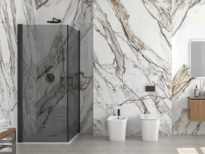 Ορθογώνια καμπίνα ντουζιέρας με Διαφανές κρύσταλλο ασφαλείας S28 REC FU Black Matt 85x75cm