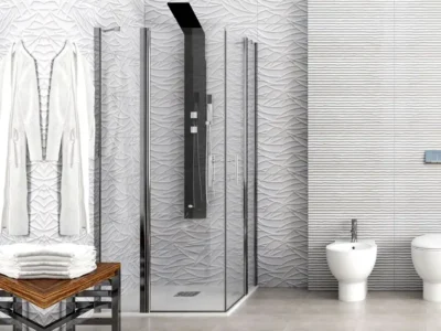 Ορθογώνια καμπίνα ντουζιέρας με Διαφανές κρύσταλλο ασφαλείας Panex 100 REC 100x95cm