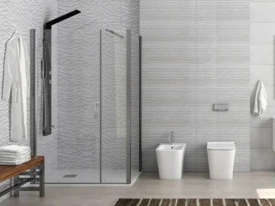 Ορθογώνια καμπίνα ντουζιέρας με Διαφανές κρύσταλλο ασφαλείας S5 REC Free CL 95x70cm