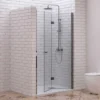 Πτυσσόμενη πόρτα ντουζιέρας με κρύσταλλο ασφαλείας S7-D CL Chrome 80 x 200 cm.