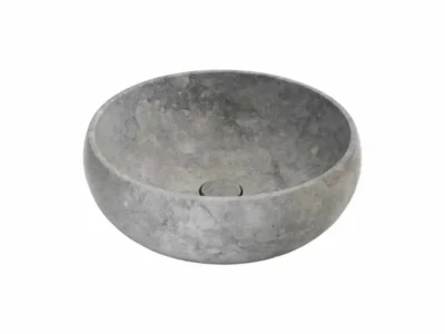 Επιτραπέζιος πέτρινος νιπτήρας μπάνιου Arlo Tundra Grey DB-42-423 Φ42cm.