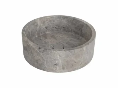 Επιτραπέζιος πέτρινος νιπτήρας μπάνιου Luno Tundra Grey DC-42-423 Φ42cm.